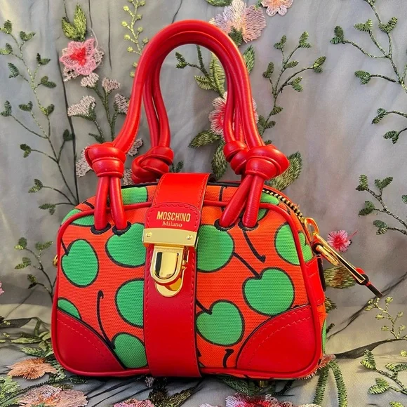 Moschino | Bags | Auth Moschino Bag Green Cherry Mini  display picture 1